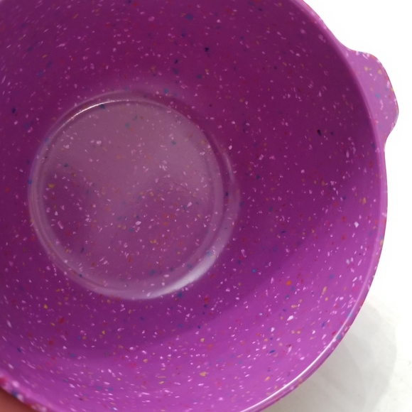 Zak Design Lot 5 Confetti Plastic Melamine Mixing Bowl Sprinkle Speckled Purple - Picture 4 of 7